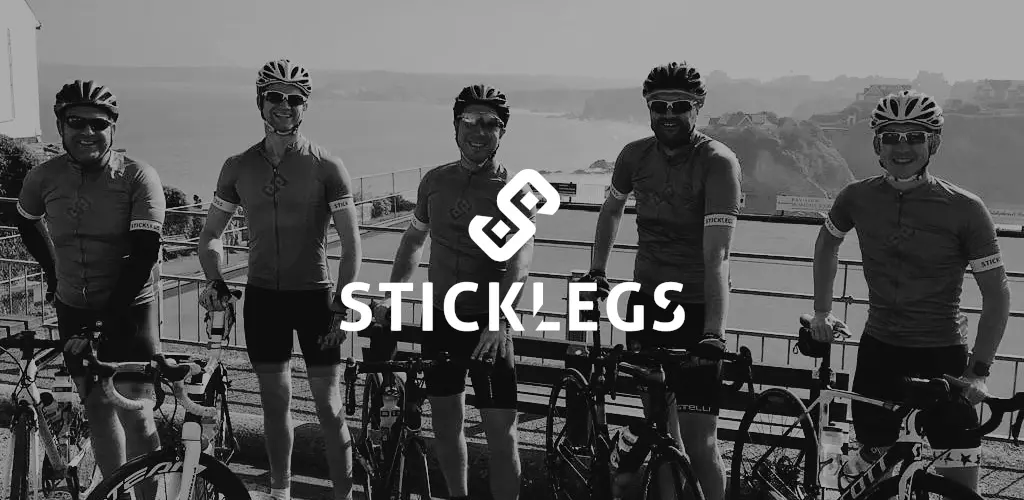 The sticklegs team members with their bikes